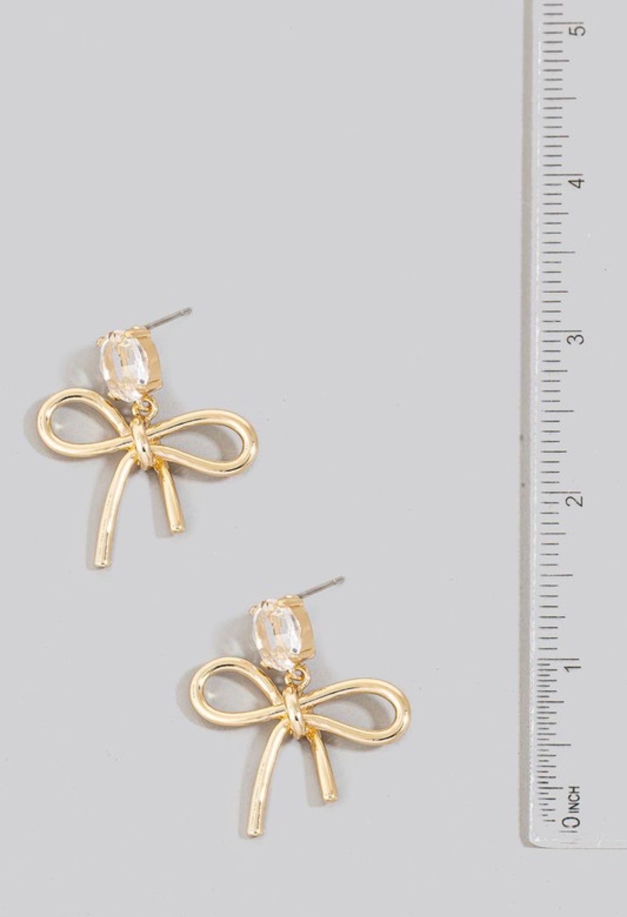 Metallic Ribbon Bow Dangle Earrings